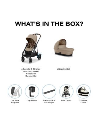 eGazelle S Electronic Stroller + Cot