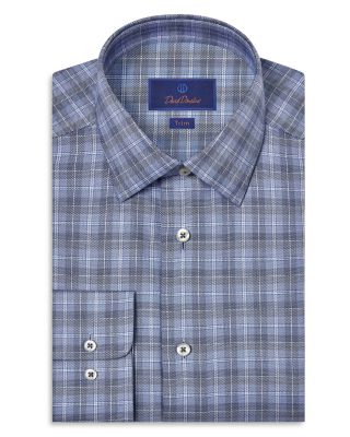 Trim Fit Printed Twill Dress Shirt