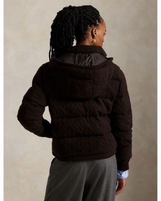 Cable Knit Wool Cashmere Quilted Jacket