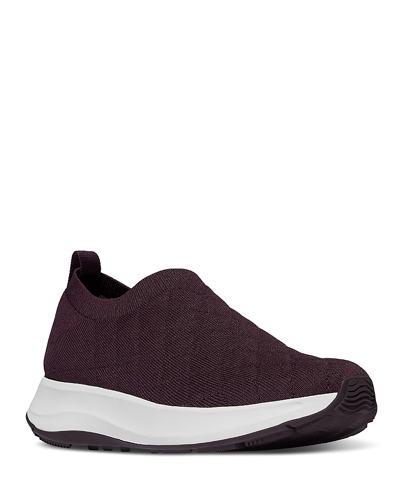 Fitflop Women's F-mode Flow Quilted-knit Slip-on Sneakers In Purple