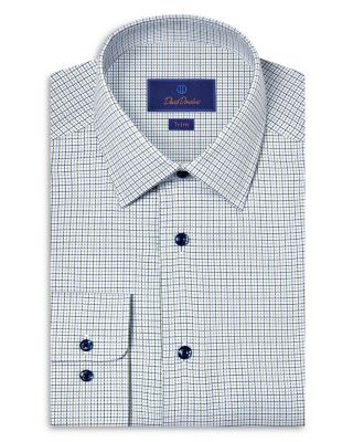 Trim Fit Printed Dobby Dress Shirt