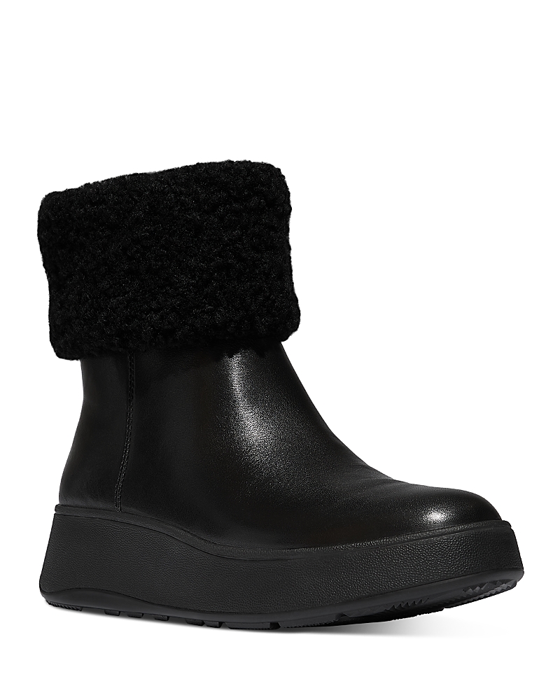 FitFlop Women's F-mode Shearling Collar Boots