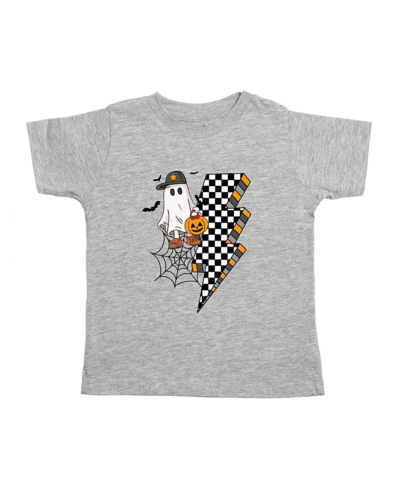 Sweet Wink Boys' Checker Ghost Halloween Short Sleeve T-shirt - Little Kid In Multi