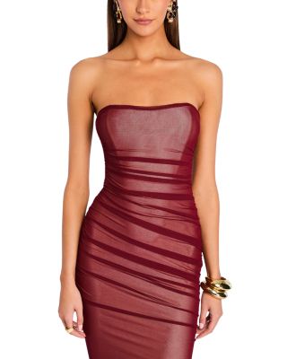 Quintessa Strapless Mesh Dress