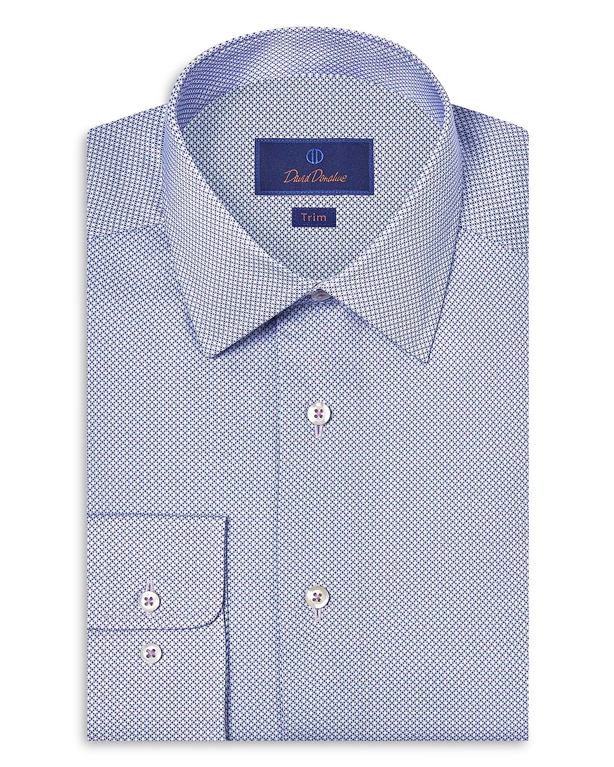 David Donahue Slim Fit Printed Dress Shirt