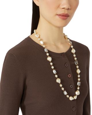 Creso Crystal &amp; Imitation Pearl Choker Necklace