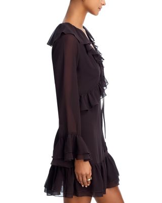 Ruffle Long Sleeve Mini Dress - Exclusive