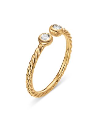 Petite Modern Renaissance&reg; Open Round Ring in 18K Yellow Gold with Diamonds, 3.9mm