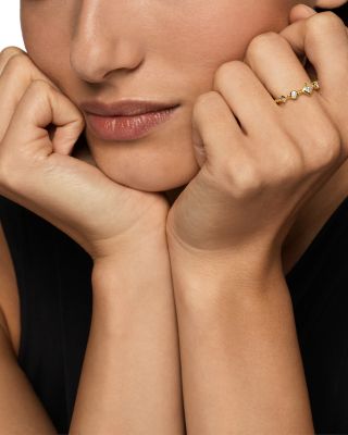 Petite Modern Renaissance&reg; Band Ring in 18K Yellow Gold with Diamonds, 6.4mm