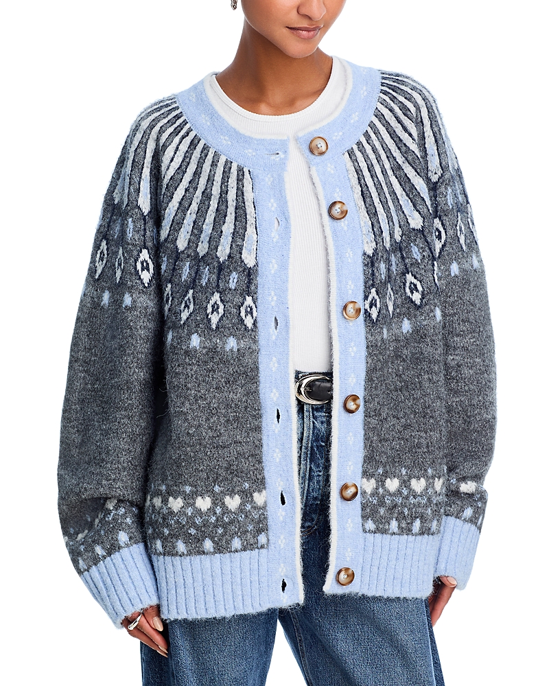 Blanknyc Hot Take Sweater Cardigan In Gray
