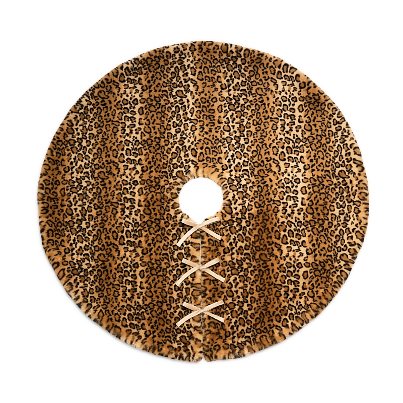 Bloomingdale's 48 Faux Fur Double Sided Printed Tree Skirt In Brown