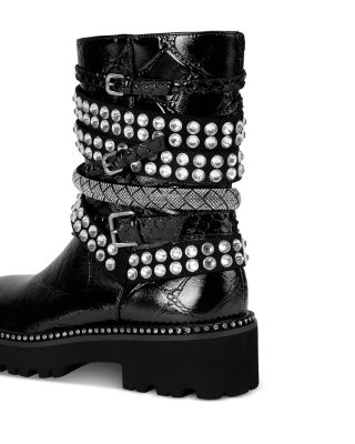 Women's Strappy Studded Boots