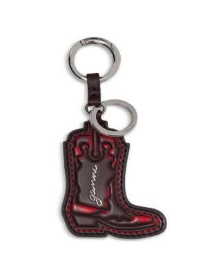 Leather Western Boot Keyring