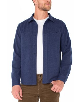 Long Sleeve Button Front Knit Shirt