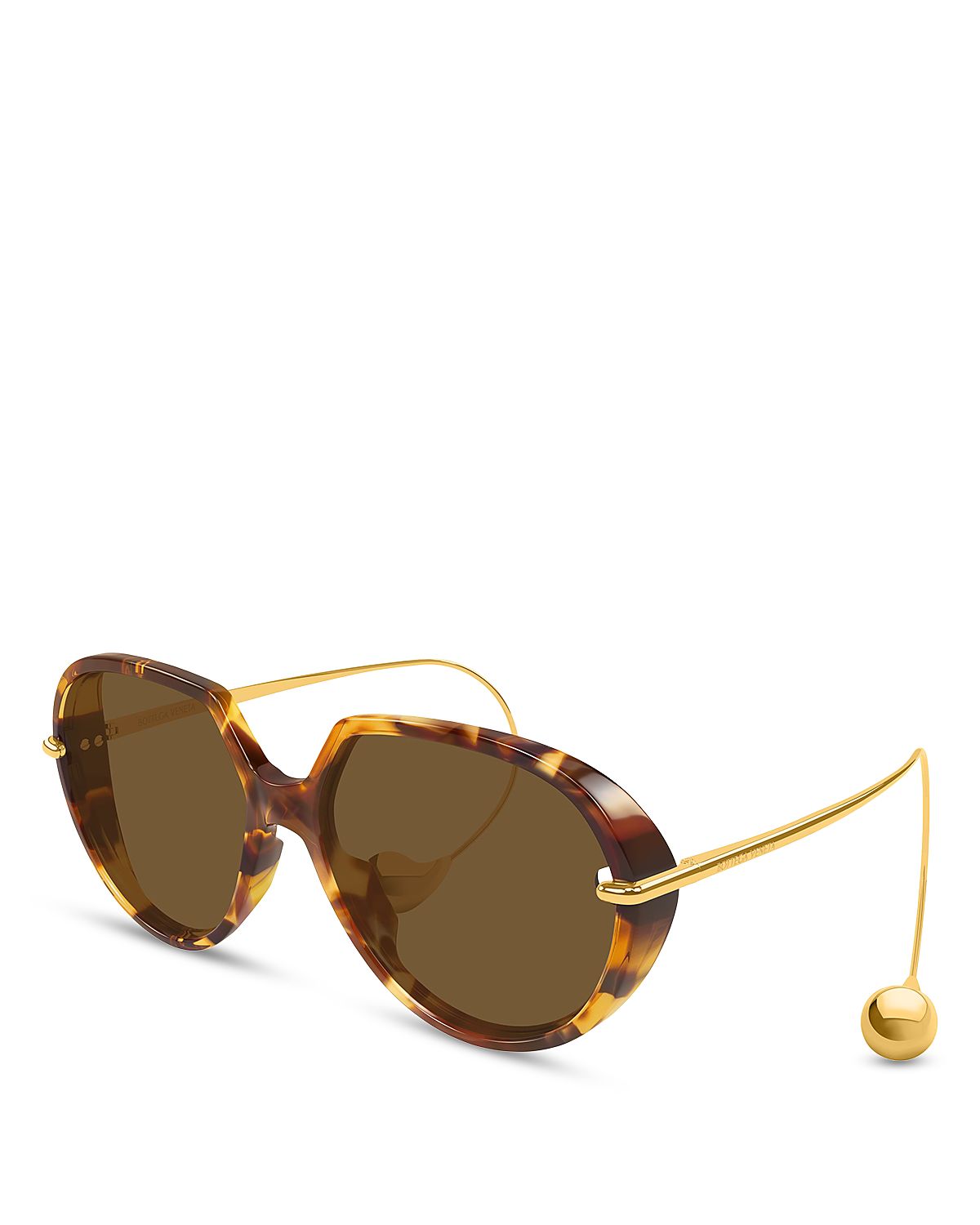 Bottega Veneta Round Sunglasses, 60mm