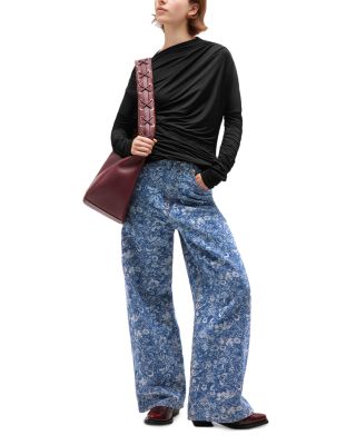 Tapestry Baggy Jeans in Mid Blue Stone