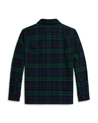 Boys' Plaid Cotton Flannel Camp Shirt - Big Kid