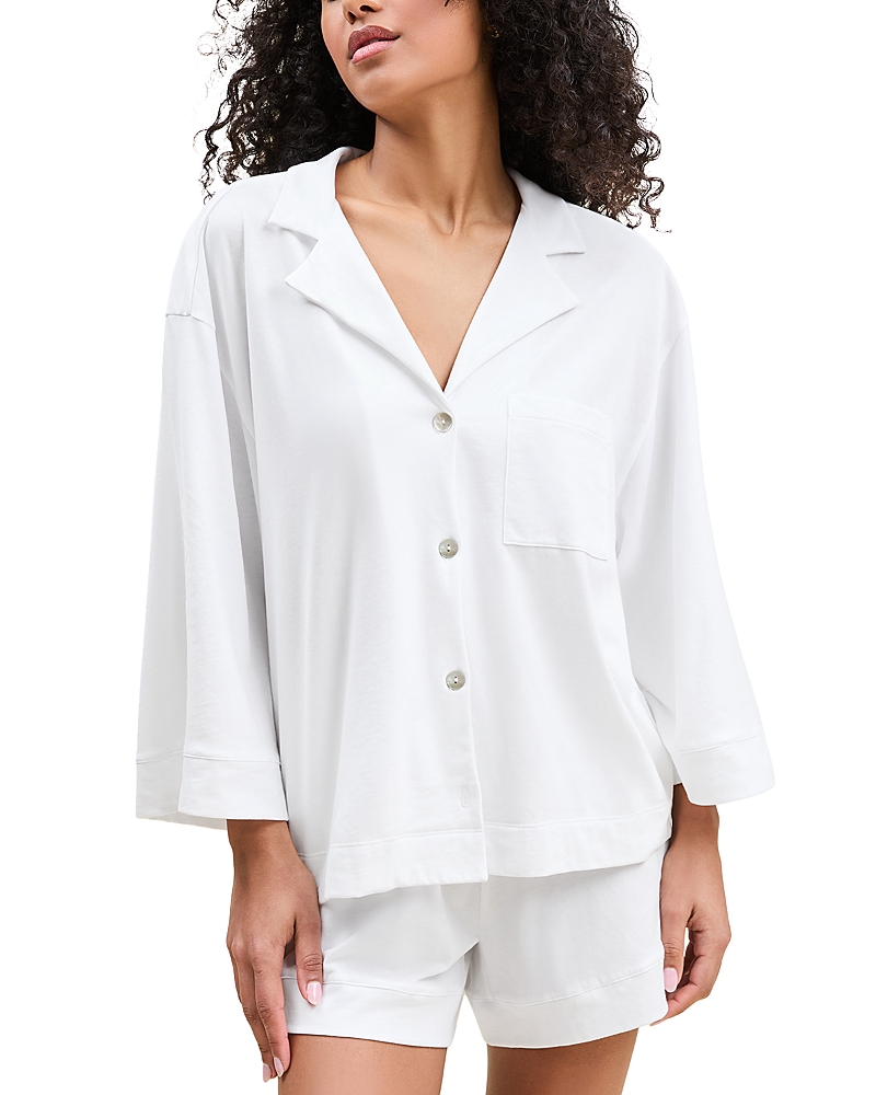 Petite Plume Olivia Short Pajama Set In White