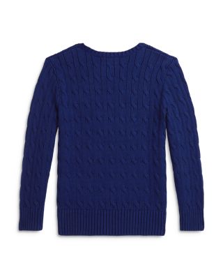 Boys' Polo Bear Cable Knit Cotton Sweater - Little Kid