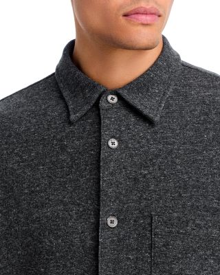 Cotton Blend Waffle Textured Button Down Shirt