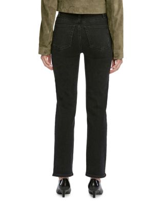 Pixie Le Sleek High Rise Straight Leg Jeans in Meteor