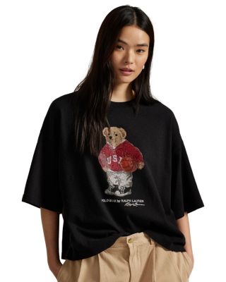 Ralph Lauren - Rhinestone Polo Bear Cotton Jersey Tee