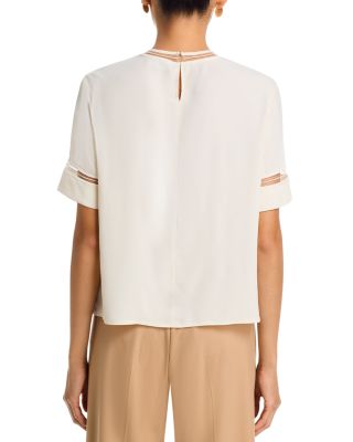 Manica Corta Mesh Trim Top