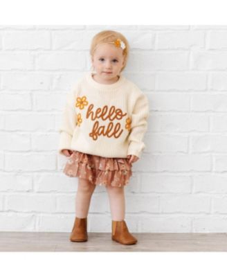Girls' Hello Fall Knit Sweater - Baby, Little Kid, Big Kid