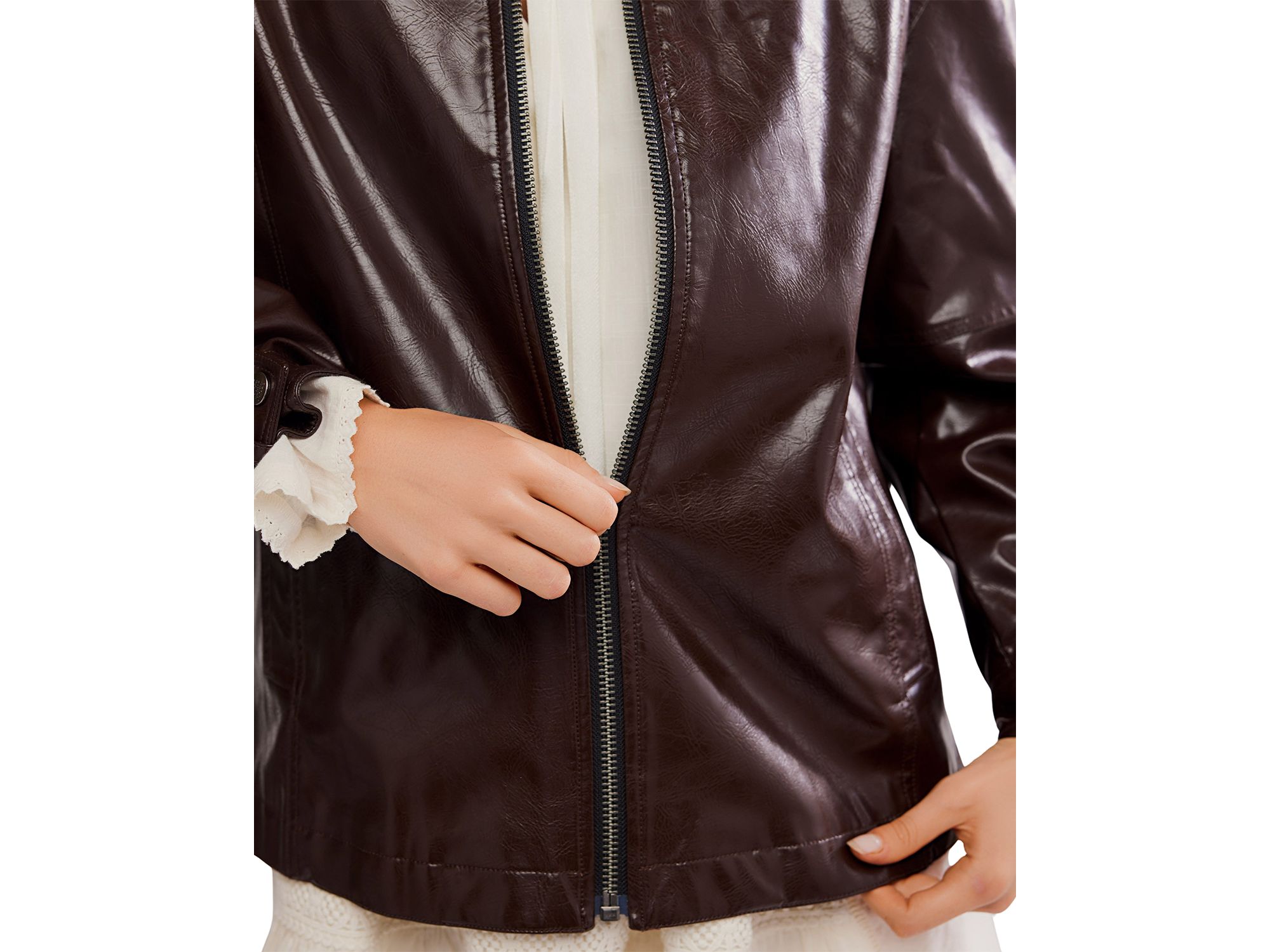 Sloane Faux Leather Jacket — Image 5