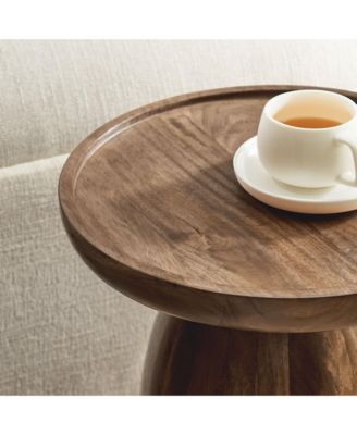 Holloway Round Wood Side Table