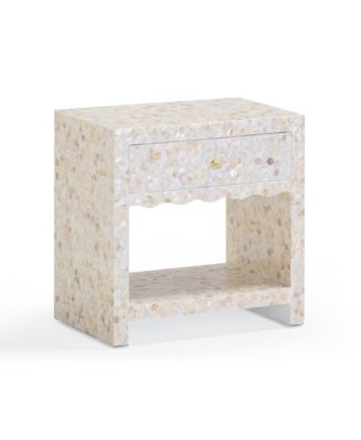 Piara Natural Mother of Pearl Inlaid Nightstand