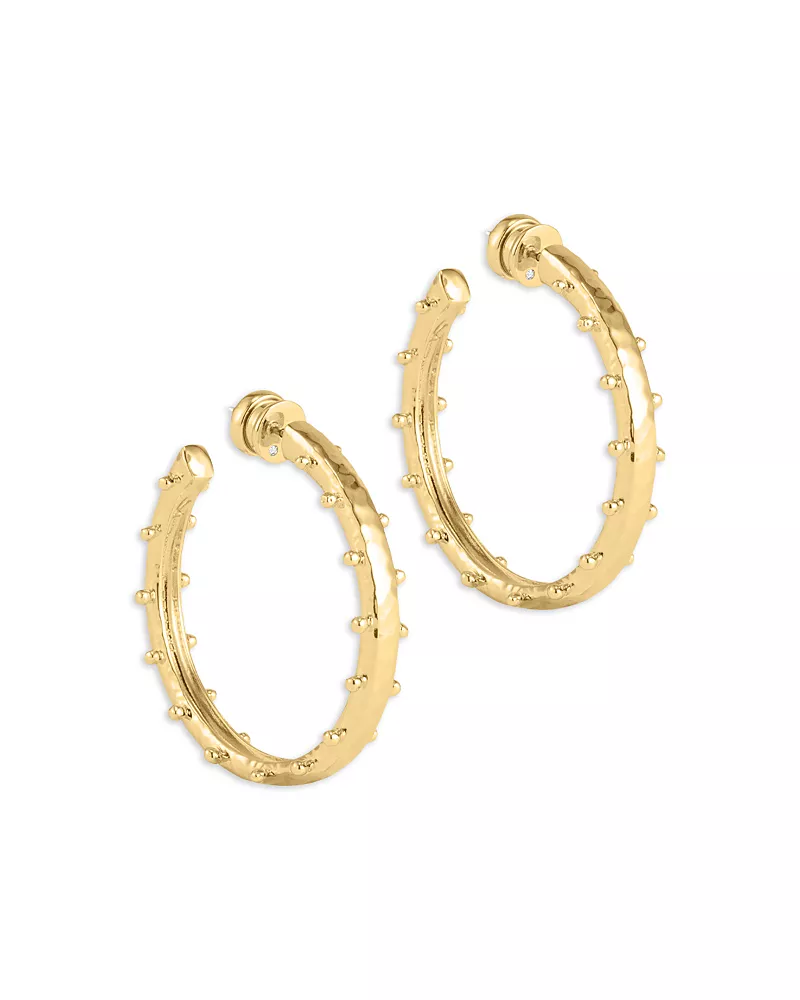 Anabel Aram Milos Studded Medium Hoop Earrings