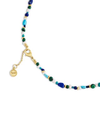 Milos Beaded Collar Necklace, 16.5"-17.5"