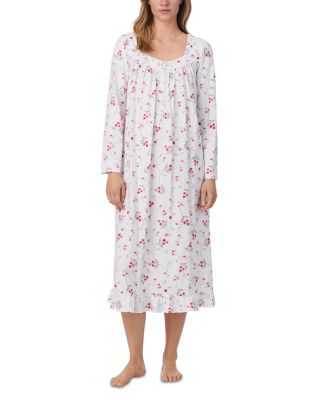 Long Sleeve Cotton Jersey Long Nightgown