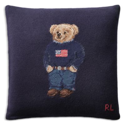 Polo Bear Wool Decorative Throw Pillow, 20&amp;quot; x 20&amp;quot;