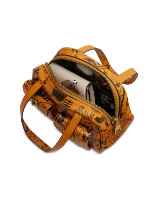 COACH Leather Twin Turnlock Bag 20 with Graffiti Print