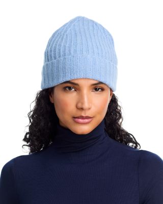 Rib Knit Cuff Cashmere Hat - Exclusive