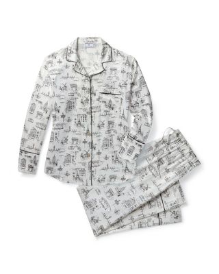 Silk Parisian Toile Pajama Set