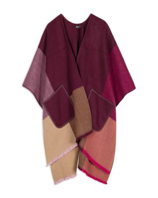Colorblock Poncho