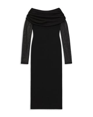 Angelica Sheer Sleeve Midi Dress