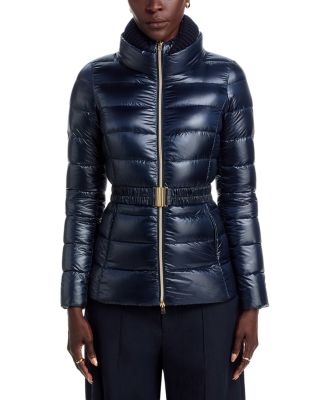 Iconico Claudia Knit Nylon Ultralight Fitted Down Coat