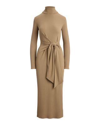 Tie Front Turtleneck Dress - Regular &amp; Petites