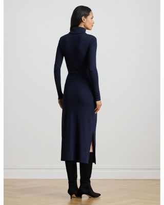 Tie Front Turtleneck Dress - Regular & Petites