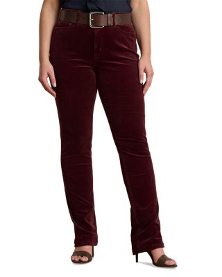 Plus Stretch Corduroy Mid Rise Straight Pant