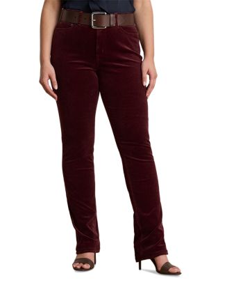 Ralph Lauren Women's Corduroy Mid Rise Straight Pant Pants Brown Size 12