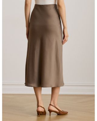 Satin Charmeuse Midi Skirt	