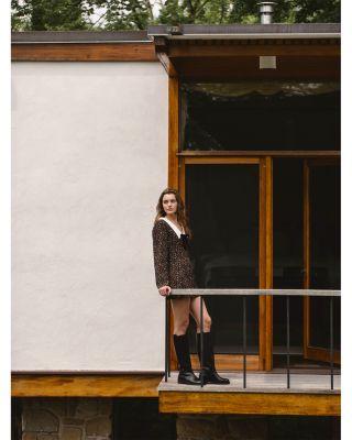 Yasmin Crepe Collared Dress