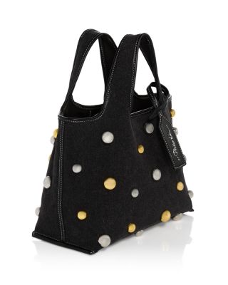 Mini Studded Denim Tote Bag