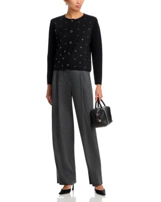 Grommet Mixed Media Jacket 