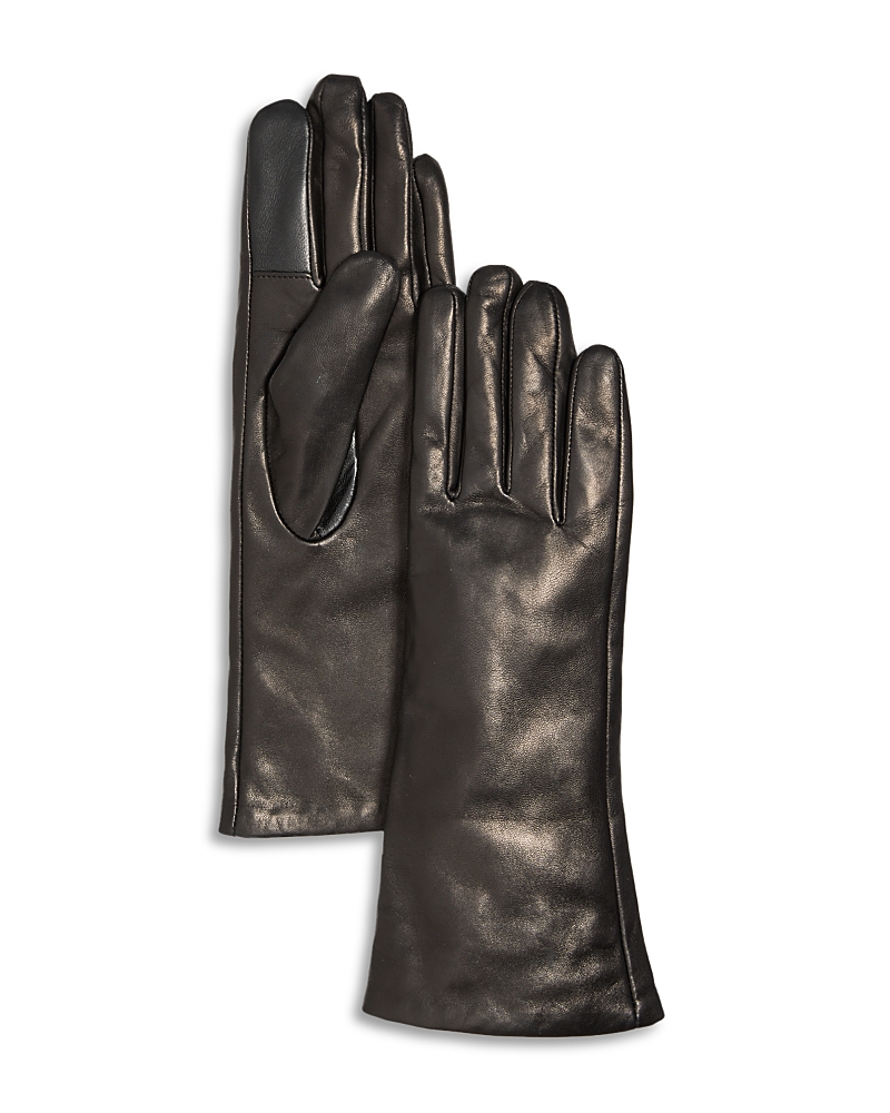 Bloomingdale's Cashmere Lined Leather Gloves - Exclusive In Black